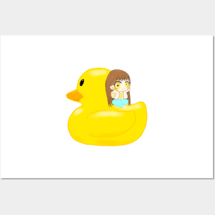 Duck Chibi Girl Posters and Art